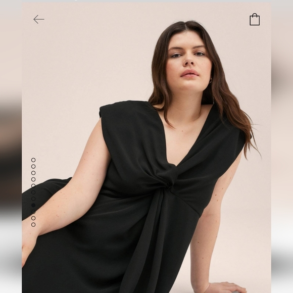 Violeta by Mango knot detail dress size 14 - Picture 7 of 8